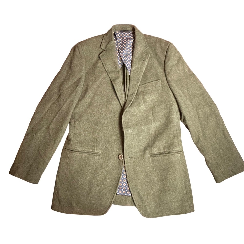 Brooks Brothers Fitzgerald Olive Green Wool Blazer Mens 38R 4802-001TA1